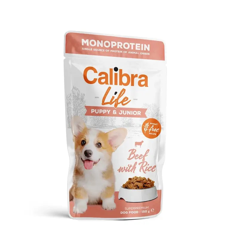 Calibra Dog Life Pouch Cachorro&Junior Carne de vaca, 10x150 gr