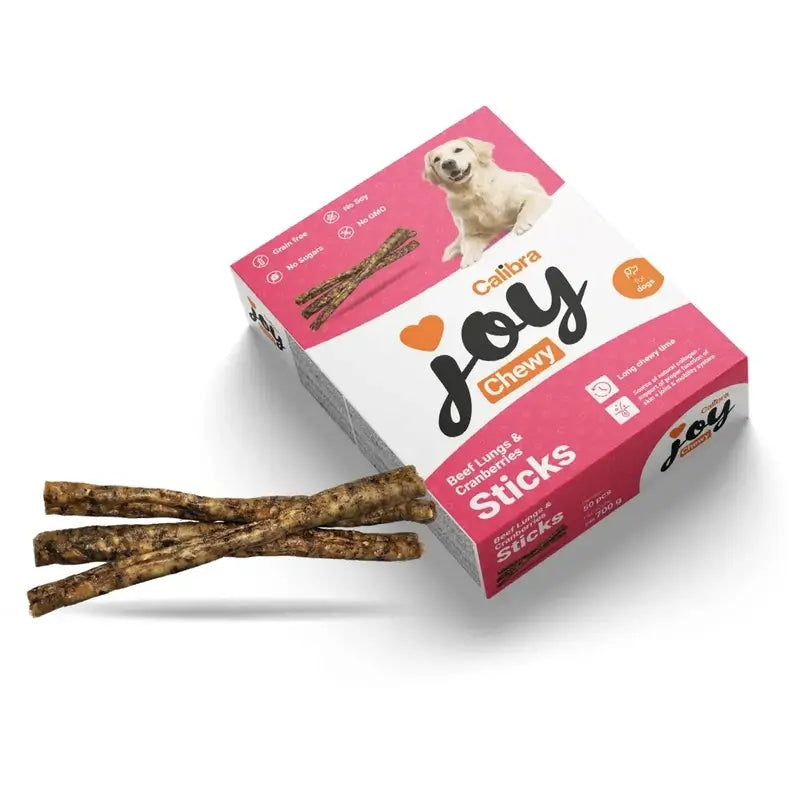Calibra Joy Dog Chewy Sticks Carne de vaca e mirtilo, 50 unidades x 700 gramas