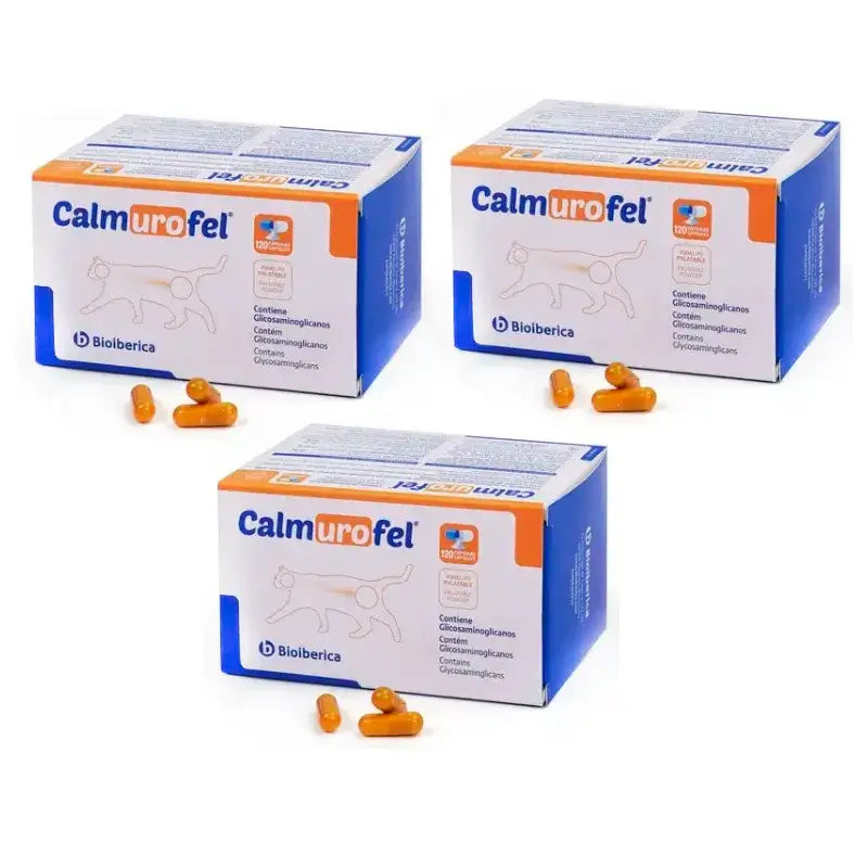 Calmurofel, Embalagem 3 x 120 cápsulas