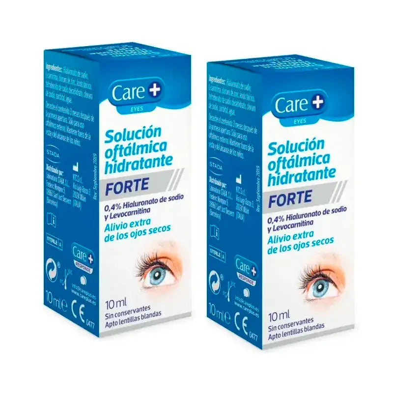 Care+ Ophthalmic Solution Forte, embalagem de 2 x 10 ml