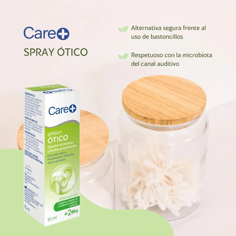 Care+ Spray de Limpeza dos Ouvidos Para Adultos e Crianças +2 Anos , 15 ml