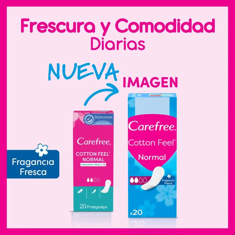 Carefree Cotton Feel Normal Fragrância Fresca 20 unidades