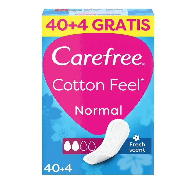 Carefree Cotton Feel Normal Fragrância Fresca 40+4 unidades