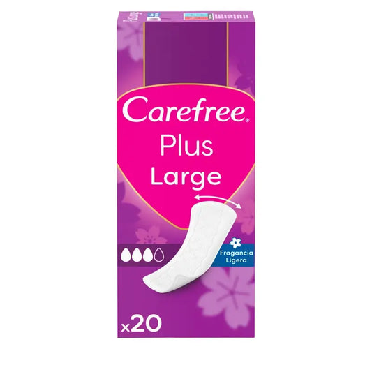Carefree Plus Fragrância Ligeira Grande 20 unidades