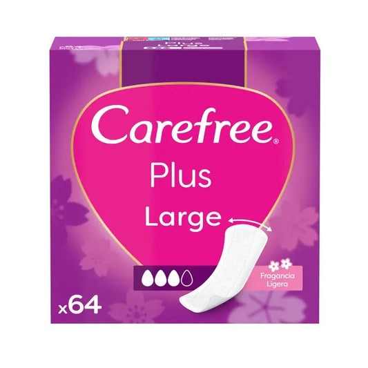 Carefree Plus Large Light Fragrance 64 unidades