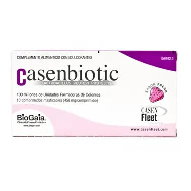CASENBIOTIC SABOR A MORANGO 10 COMPRIMIDOS