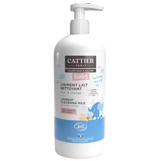 Linimento para mudar a fralda do bebé Cattier 500Ml.