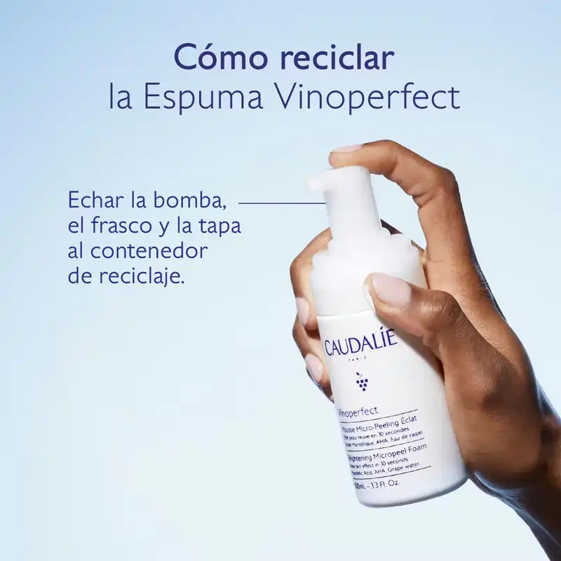 Caudalie Espuma Micropeeling Iluminadora com Ácido Manélico (Aha) , 100 ml