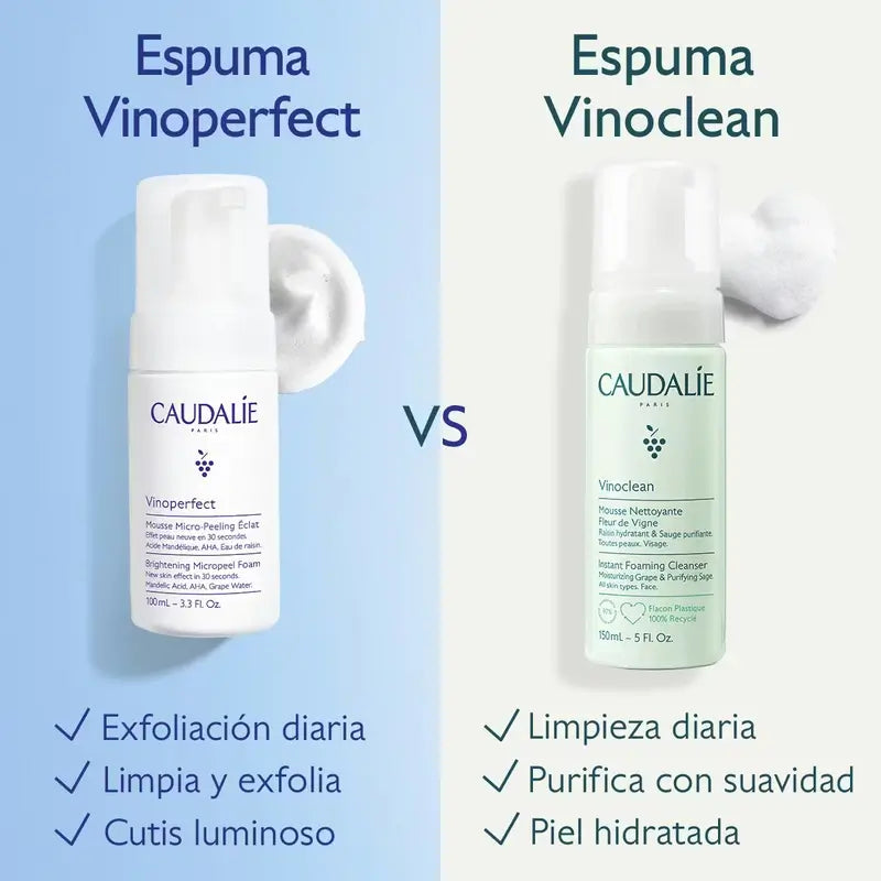 Caudalie Espuma Micropeeling Iluminadora com Ácido Manélico (Aha) , 100 ml