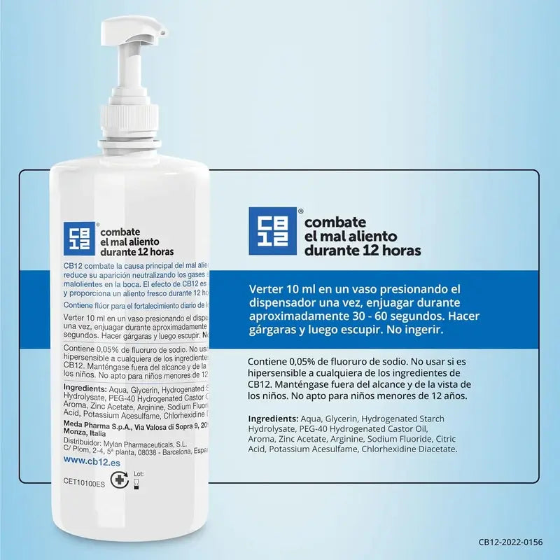 Colutório CB12 Mint Colutório para Halitose com Sabor a Menta, 1000 ml