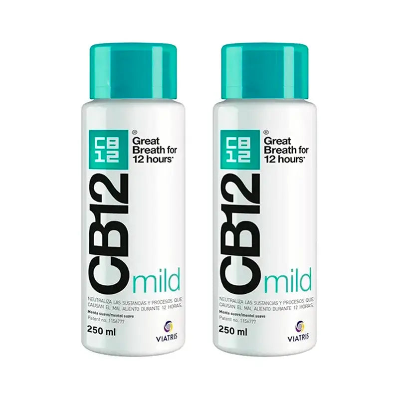 Cb12 Mild Mouthwash Mild Mint Flavoured Halitosis Mouthwash, 2X250 Ml