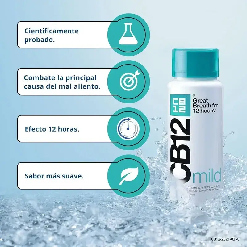 CB12 Colutório para Halitose com Sabor a Hortelã, 250ml