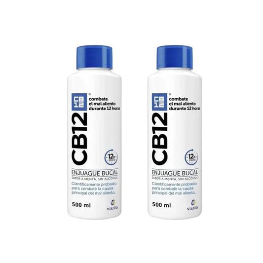 Colutório Cb12 Mint Colutório para Halitose com Sabor a Menta, 2X500 Ml