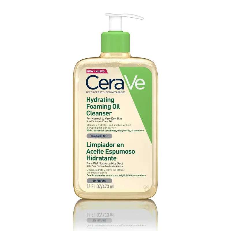Óleo de Limpeza Espumante Hidratante CeraVe, 473 ml