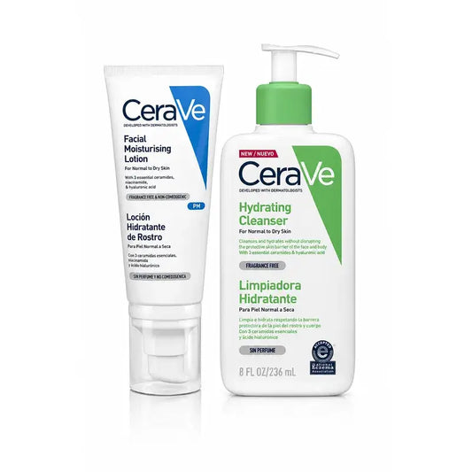Cerave Gel de Limpeza 236 Ml + Cerave Loção Hidratante para o Rosto, 52 Ml