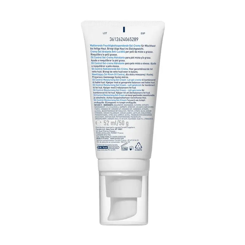 Creme Hidratante em Gel CeraVe Oil Control, 52 ml