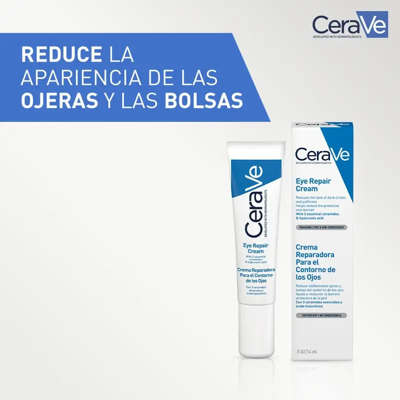 CeraVe Creme Reparador reduz as olheiras e os papos debaixo dos olhos