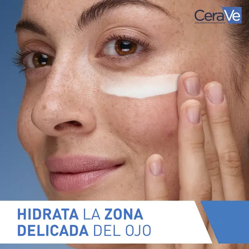 O Creme Reparador CeraVe hidrata a zona delicada dos olhos