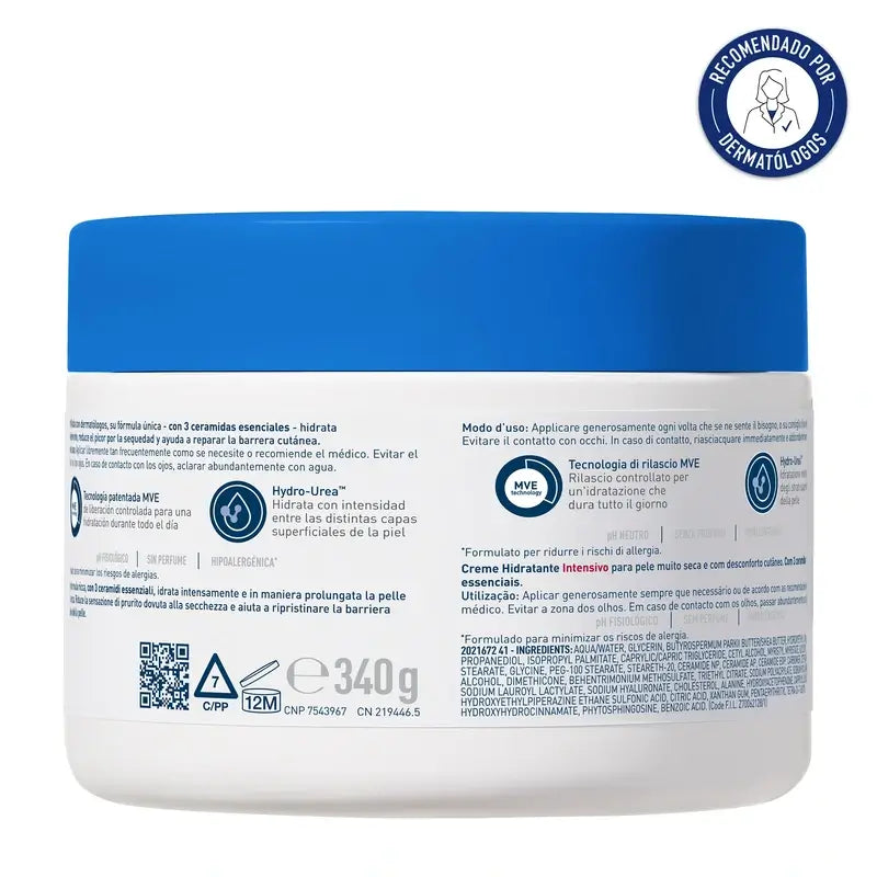 Cerave Creme Hidratante Intensivo 5% Hidro-Ureia, 340 g