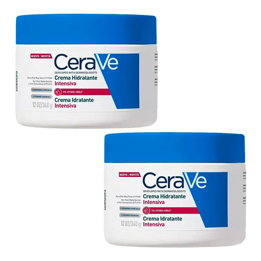 Cerave Creme Hidratante Intensivo 5% Hidro-Ureia, Embalagem 2 x 340 g