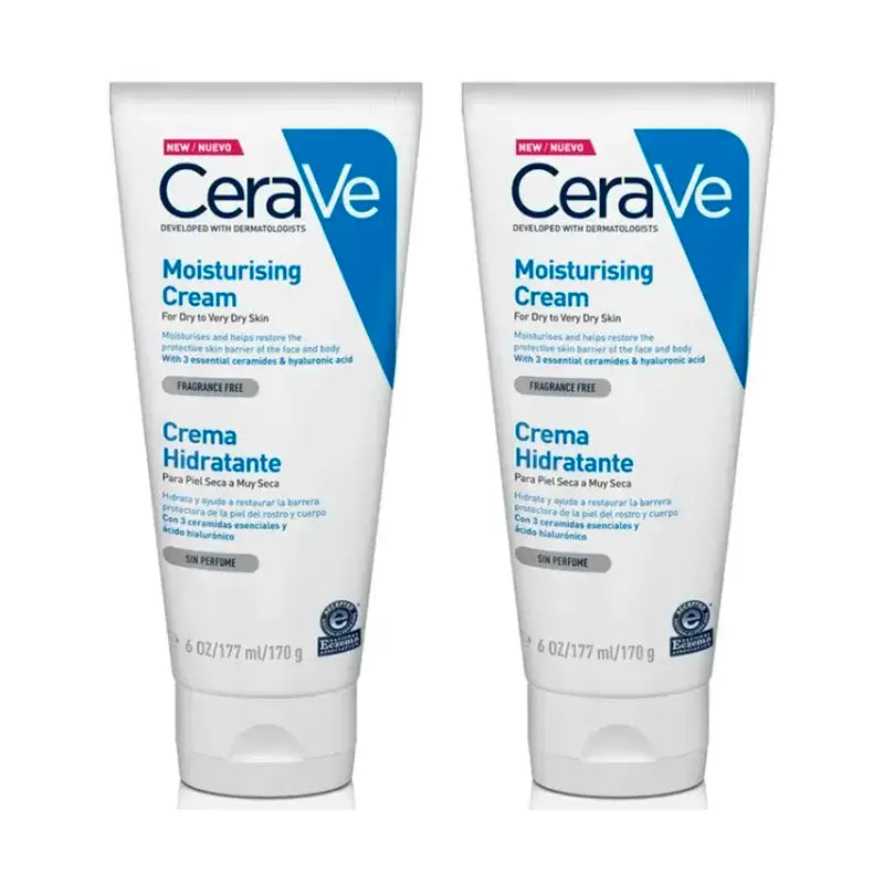 Creme Hidratante CeraVe, Embalagem 2 x 177 ml