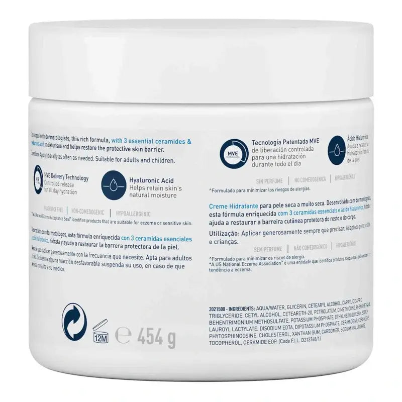 Creme Hidratante CeraVe, 454 gr