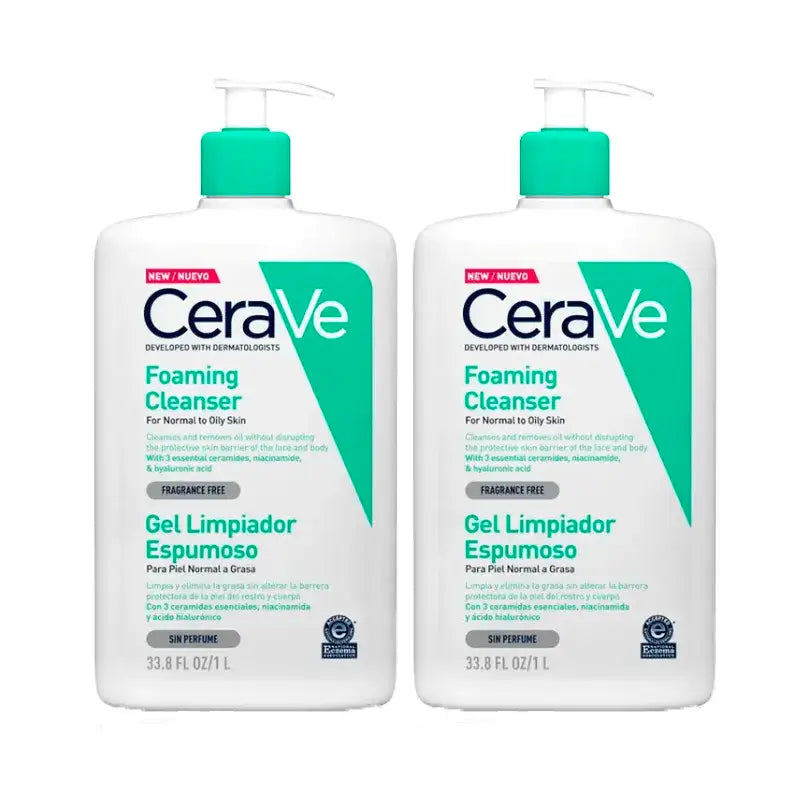 CeraVe Duplo Gel de Limpeza Espumante, 2X1L