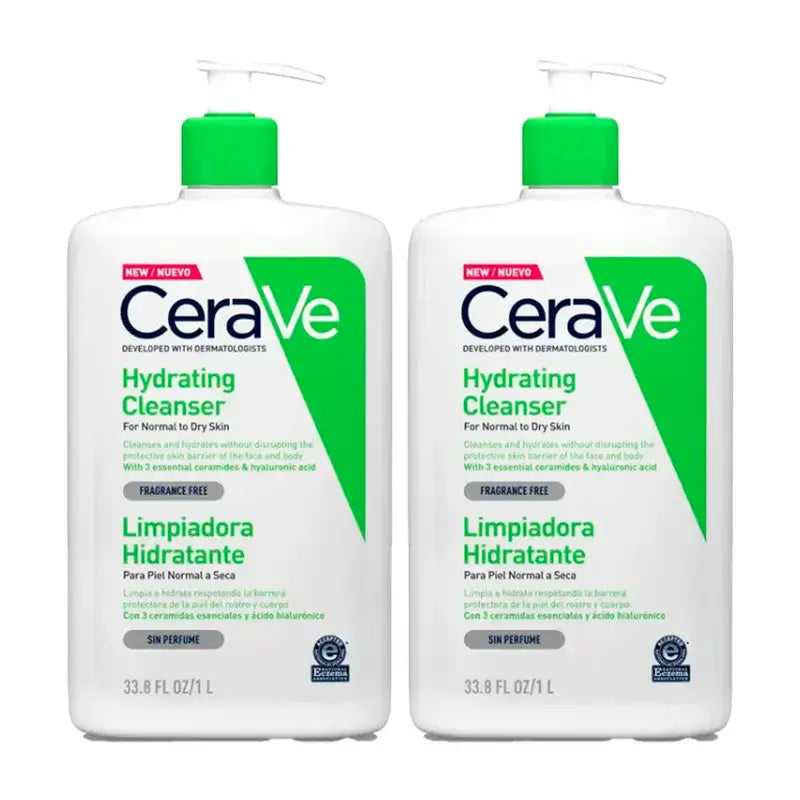 CeraVe Duplo Gel de Limpeza Hidratante, 2X1L