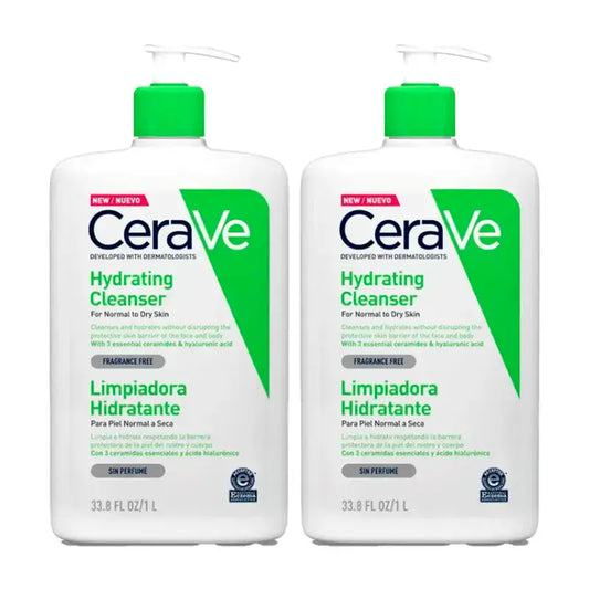 CeraVe Duplo Gel de Limpeza Hidratante, 2X1L