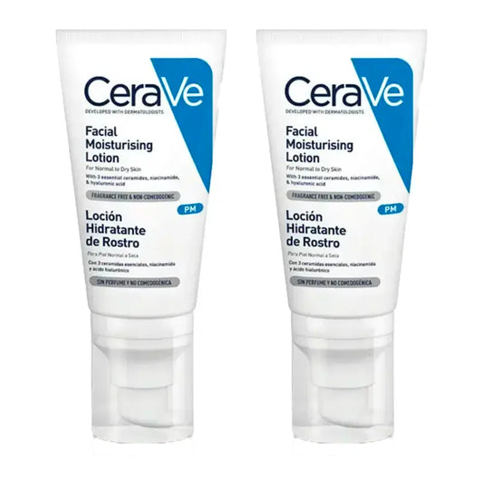 CeraVe Duplo Loção Hidratante para o Rosto, 2X52 Ml