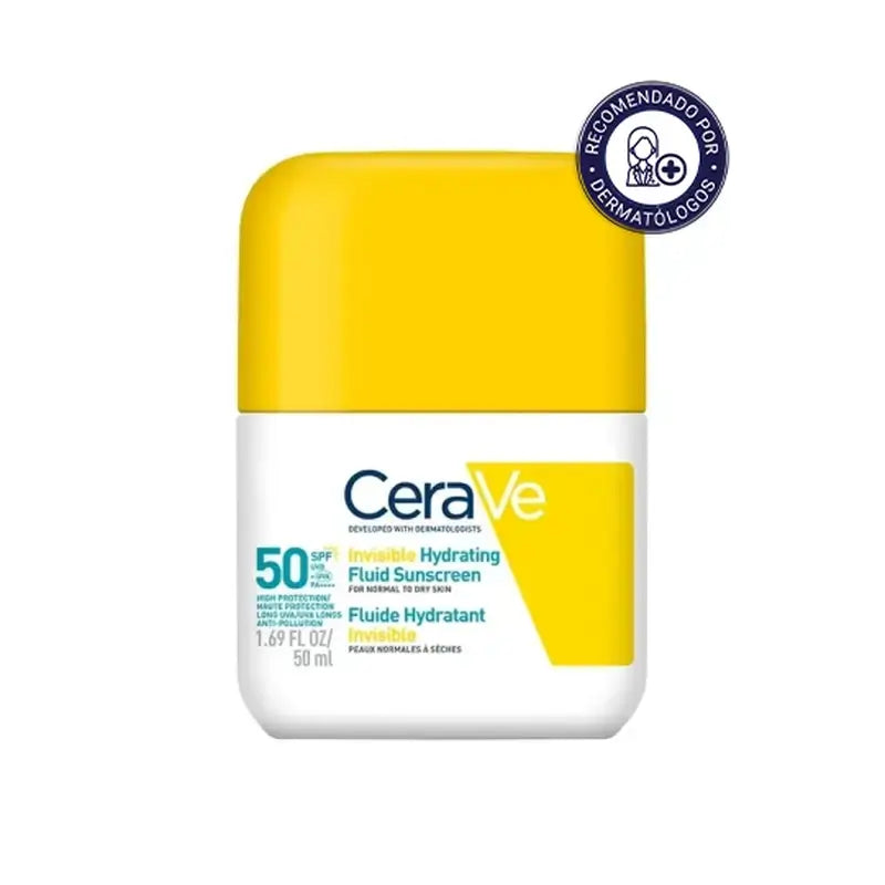 Cerave Invisible Moisturising Protection Fluid Spf 50 Com 3 Ceramidas, 50 ml