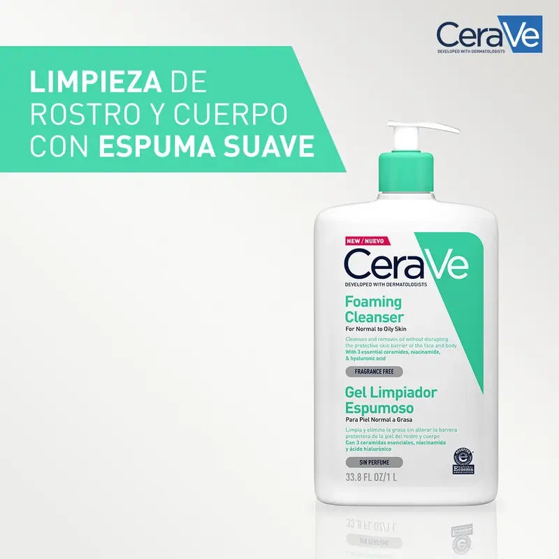 CeraVe Gel de Limpeza Espumante, 1l
