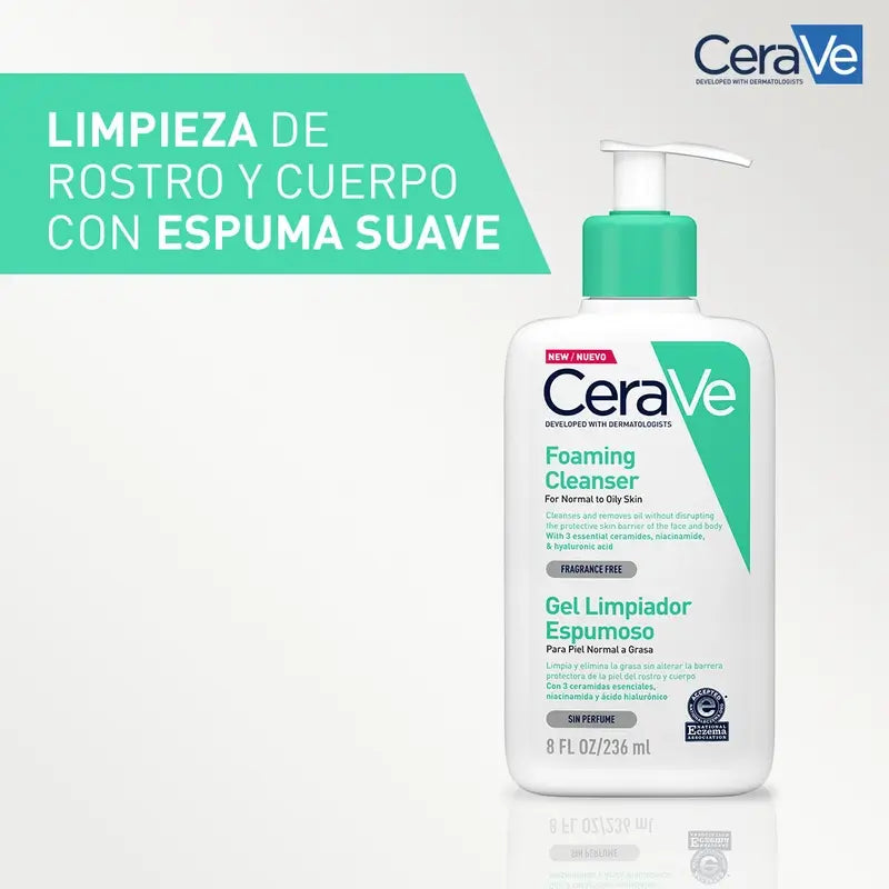 CeraVe Gel de Limpeza com Espuma, 236 ml