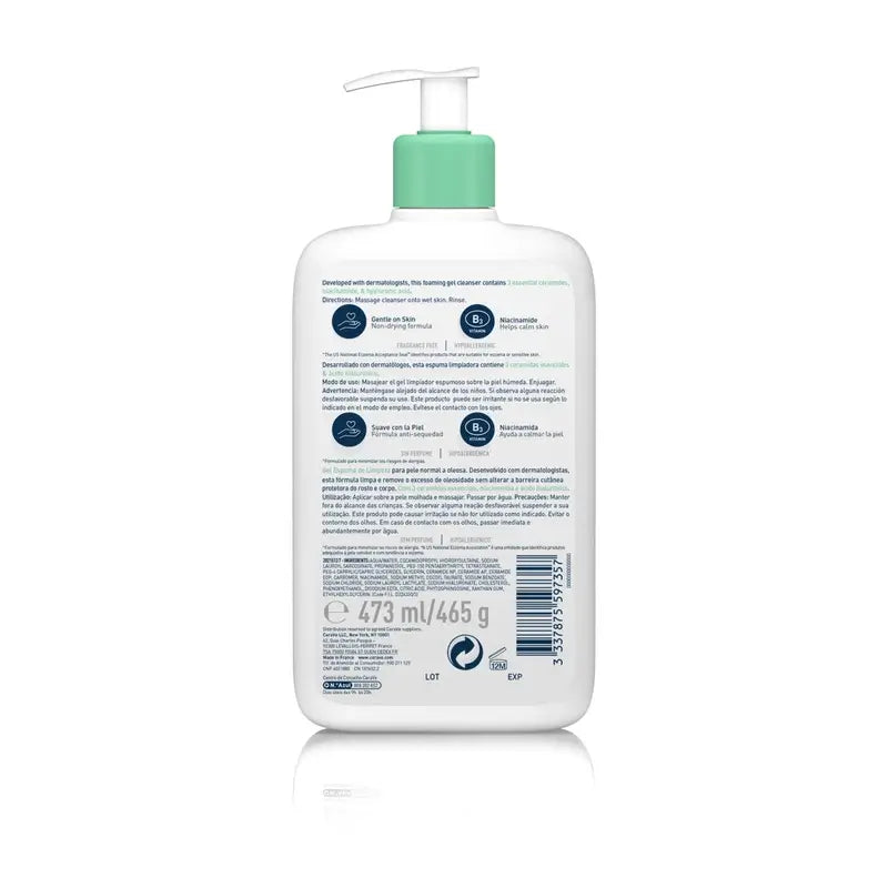 CeraVe Gel de Limpeza Espumante, 473 ml