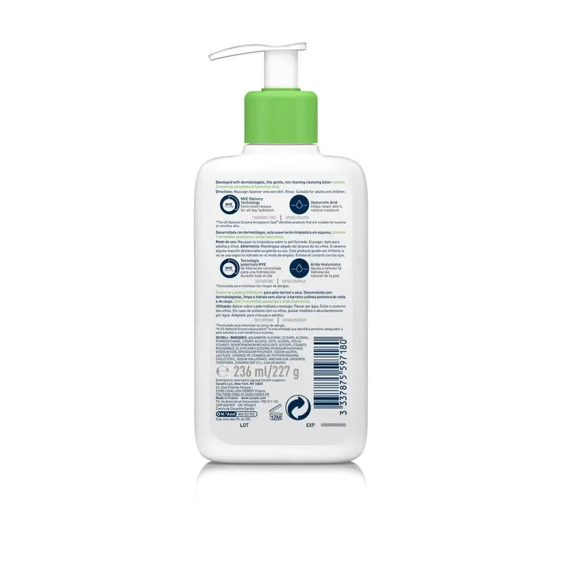 Gel de Limpeza Hidratante CeraVe, 236 ml