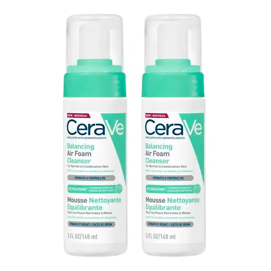 CeraVe Air Foam Rebalancing Cleanser , Embalagem 2 x 148 ml