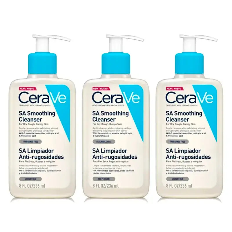 CeraVe Limpador Anti-Rugas, Embalagem 3 x 236 ml