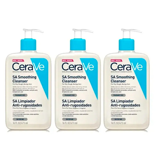 CeraVe Limpador Anti-Rugas, Embalagem 3 x 473 ml