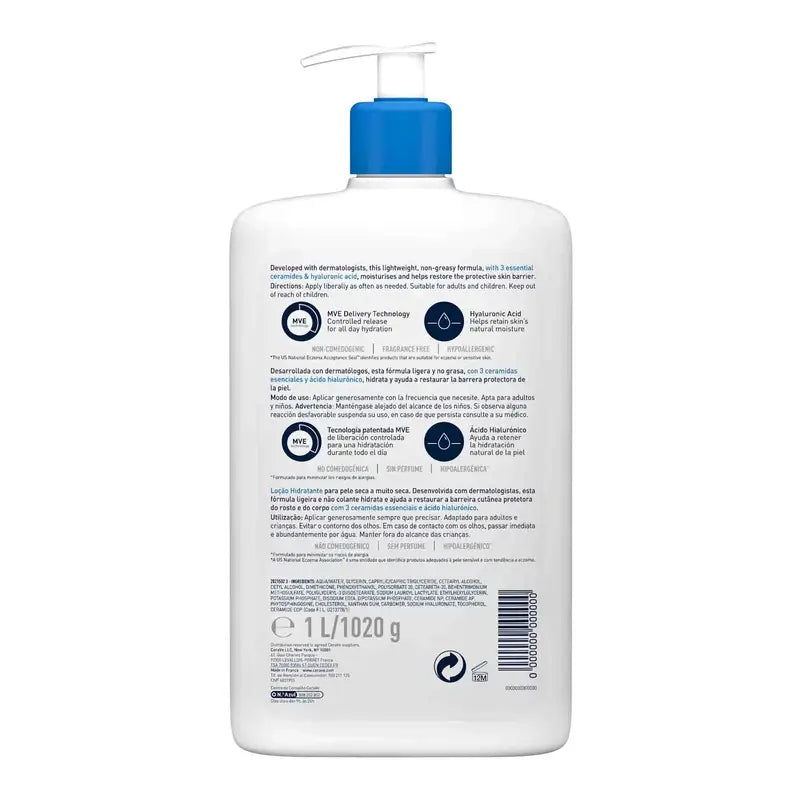 Creme Hidratante CeraVe, 1l