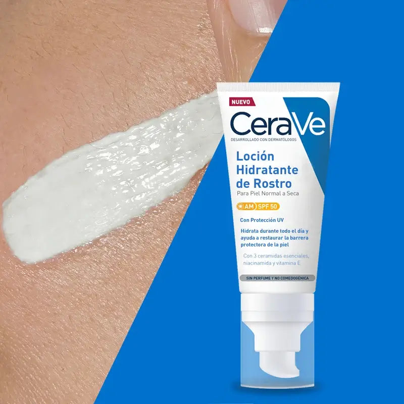 CeraVe Loção Hidratante Facial SPF 50, 52 ml