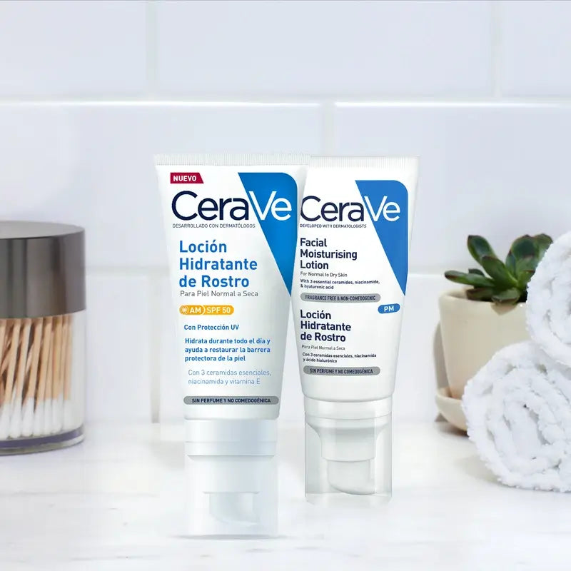 CeraVe Loção Hidratante Facial SPF 50, 52 ml