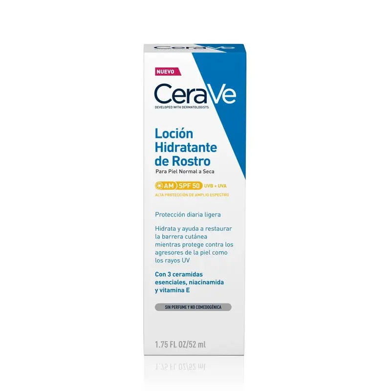 CeraVe Loção Hidratante Facial SPF 50, 52 ml
