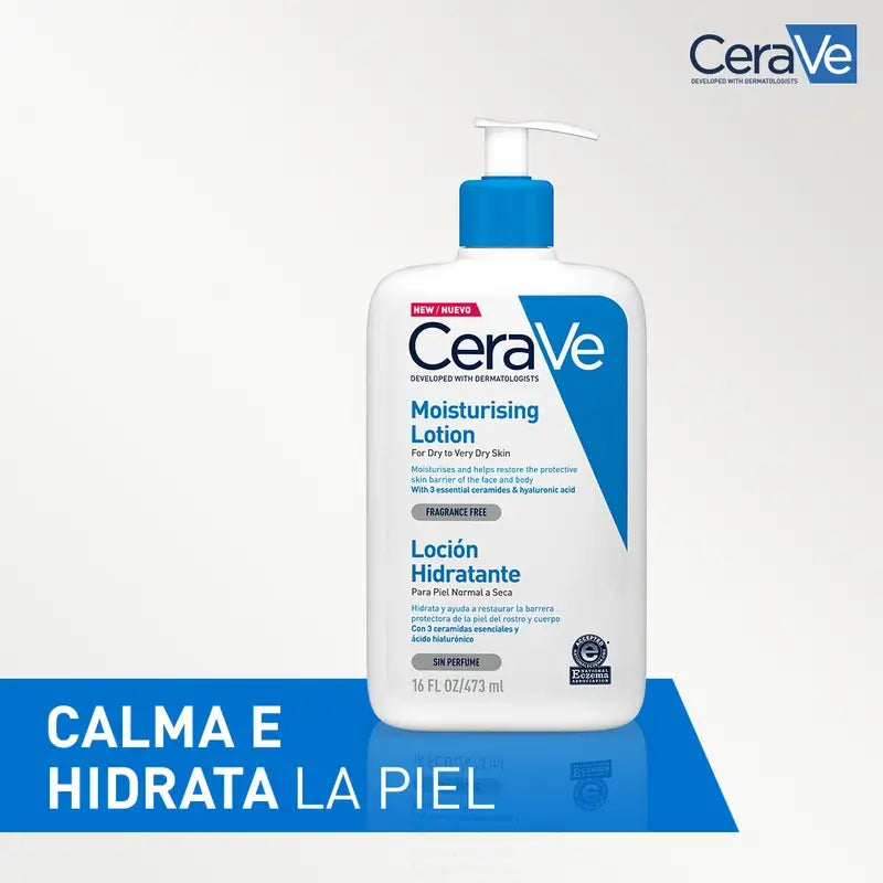CeraVe Loção Hidratante para peles secas ou muito secas, 473 ml