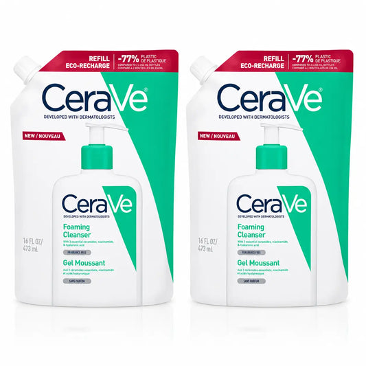 Pack Cerave Recarga de Gel de Limpeza Espumante Cerave, 473 Ml, x2