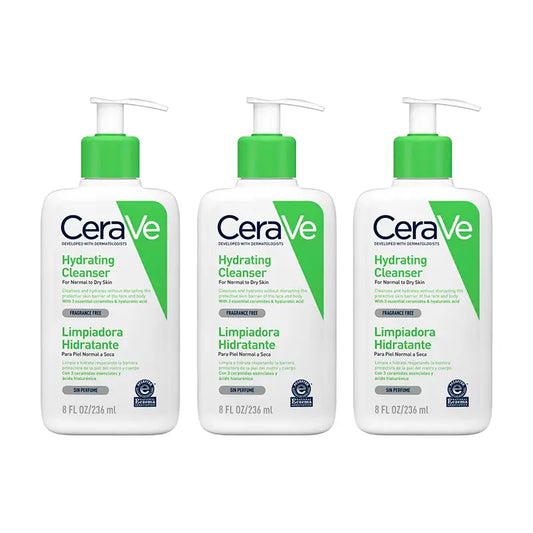 CeraVe Triplo Gel de Limpeza Hidratante, 3 x 236 ml