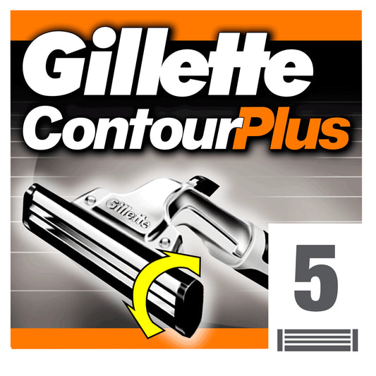 Recarga de lâmina de barbear Gillette Contour Plus , 5 peças.