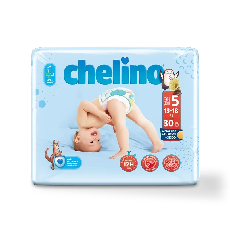Fralda Chelino Tamanho 5 (13-18 Kg) , 30 unidades