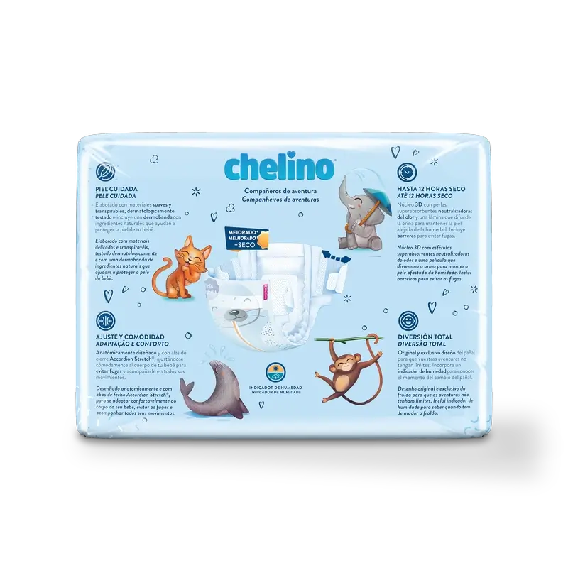 Fralda Chelino Tamanho 2 (3-6 Kg) , 28 unidades