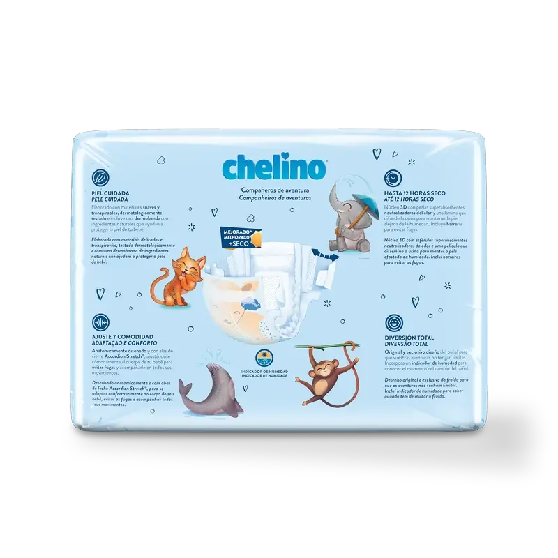Fralda Chelino Tamanho 3 (4-10 Kg) , 36 unidades