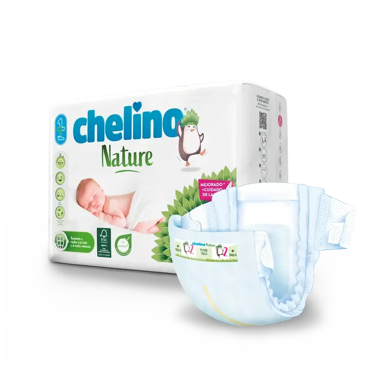 Fralda Chelino Nature Tamanho 2 (3-6 Kg) , 28 unidades